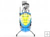 LOGO 480 XXtreme Scorpion motor combo, yellow/blue 05511