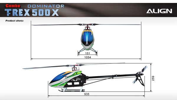 T-REX 500X Super Combo RH50E18XW - Kliknutm na obrzek zavete